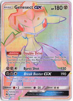 Genesect GX 224/214 Rainbow Rare Lost Thunder Pokemon NM - Image 1
