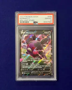 PSA 10 Morpeko V #95 Brilliant Stars 2022 Pokemon GEM MINT - Image 1