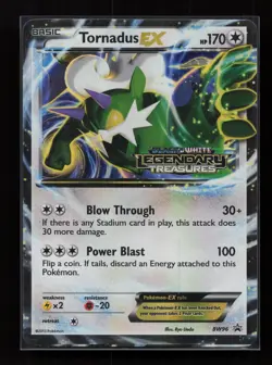 Tornadus EX BW96 Promo BW Black Star Promos Pokemon Lightly Played - Image 1