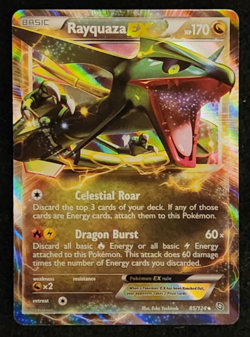 2012 Pokemon Dragons Exalted Rayquaza EX #85/124 Holo EX-NM - Image 1