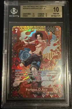 Portgas D. Ace One Piece English Two Legends OP02-013 SP Beckett BGS 10 Pristine - Image 1
