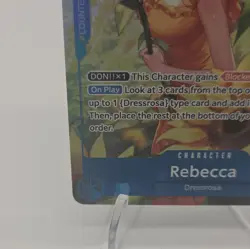 Bandai One Piece Rebecca OP15-053 SR Alternate Art Foil English Character Card - Image 5
