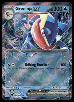 Pokemon Cards Greninja ex 41/142 Stellar Crown Double Rare NM - Image 1