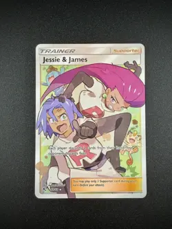 Jessie & James Full Art 68/68 Hidden Fates Trainer Holo Pokemon Card NM - Image 1