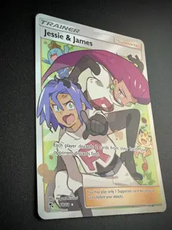 Jessie & James Full Art 68/68 Hidden Fates Trainer Holo Pokemon Card NM - Image 3