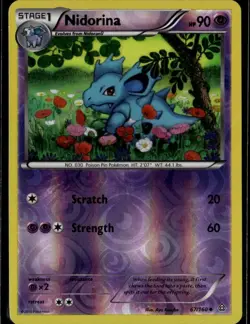Nidorina Uncommon XY Primal Clash 67/160 Psychic Reverse Holo Pokemon Card - Image 1