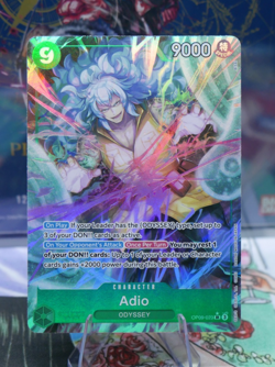 Adio Alt Art One Piece TCG Card Game OP09-023 SR, English Edition NM - Image 1