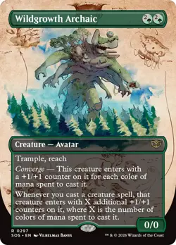 Wildgrowth Archaic (Borderless) [Secrets of Strixhaven] Foil Near Mint - Image 1