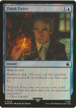 Think Twice 220 Common MTG Universes Beyond: Doctor Who NM/M BBC - Image 1
