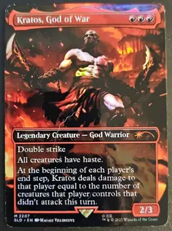 Kratos, God of War Secret Lair Drop Foil Playtest Card - Image 1