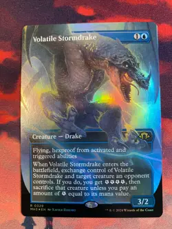 MTG Modern Horizons 3 Volatile Stormdrake Borderless Foil - Image 1