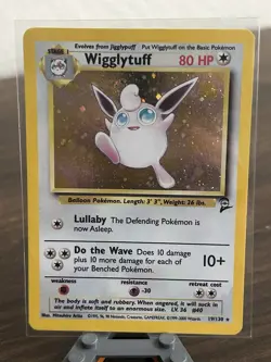 Wizards of the Coast Wigglytuff 19/130 Base Set 2 Holo Rare English 80HP 2000 - Image 1