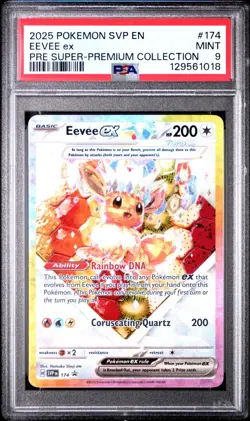 2025 POKEMON SVP EN-SV BLACK STAR PROMO #174 EEVEE EX PSA 9 - Image 1