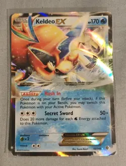 Keldeo EX - 49/149 Holo Rare Pokemon Card Black & White Boundaries Crossed MP/LP - Image 1