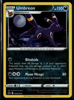 Umbreon SWSH129 SWSH Black Star Promo Pokemon - Image 1