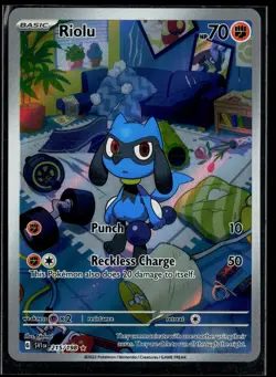 Riolu 215/198 Scarlet & Violet Illustration Rare Pokemon - Image 1