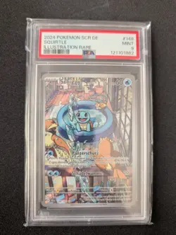 PSA 9 Schiggy Illustration Rare 148/142 Pokemon Scarlet Violet Deutsch Squirtle - Image 1