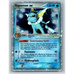 Pokemon Vaporeon EX Delta Species 110/113 Ultra Rare Holo SWIRL - Image 1