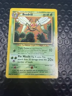 Pokemon TCG Beedrill Neo Discovery 18/75 Unlimited Rare Vintage NM - Image 1