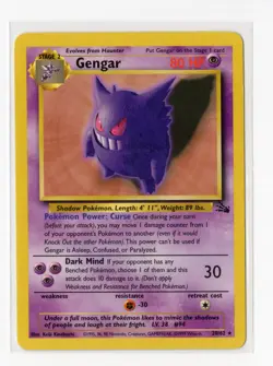 Pokemon Gengar (20) Rare Fossil 20/62 LP WOTC Vintage - Image 1