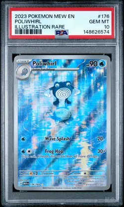 2023 POKEMON MEW EN-151 ILLUSTRATION RARE #176 POLIWHIRL PSA 10 - Image 1