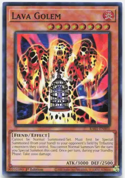 Lava Golem 1st Edition Super Rare 25th Anniversary RA01-EN001 LP - Image 1