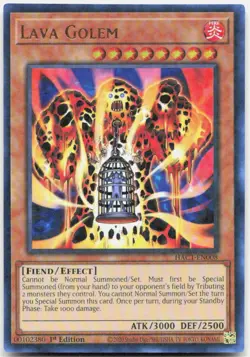 Lava Golem 1st Edition Duel Terminal Ultra Rare Hidden Arsenal HAC1-EN008 NM - Image 1
