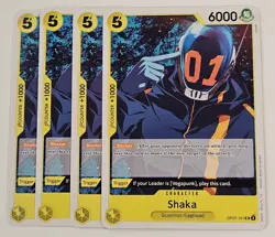 X4 English Playset Shaka 500 Years in the Future OP07-101 One Piece TCG Common - Image 1