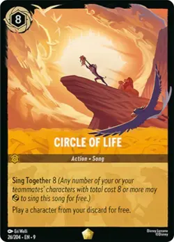 CIRCLE OF LIFE Action ~ Song Legendary #26/204 EN 9 Disney Lorcana FABLED - 2025 - Image 1