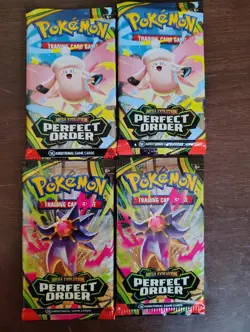 Pokemon TCG Perfect Order English Booster Packs Sealed Lot of 4 (10 Cards) - Image 1