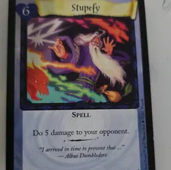 Wizards of the Coast Harry Potter TCG Stupefy Spell Card Cost 6 2001 English - Image 1