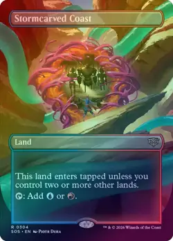 (FOIL BORDERLESS) Stormcarved Coast (0304) - Secrets of Strixhaven (SOS) - MTG - Image 1
