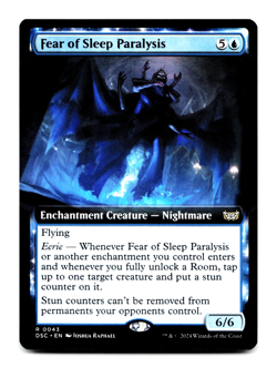 Fear of Sleep Paralysis (Extended Art) - [Commander: Duskmourn] MTG 💧 - Image 1