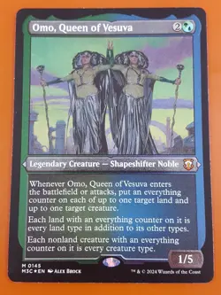 1x Omo, Queen of Vesuva (Display Commander) | FOIL Thick Stock | M3C | MTG Magic - Image 1