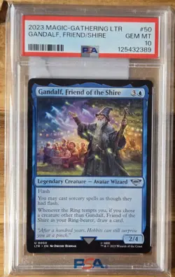 Gandalf, Friend of the Shire #50 (Foil) Lord of the Rings LTR Magic MTG PSA 10 - Image 1