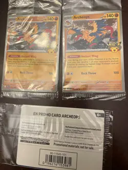 Pokemon TCG Archeops 051/086 Fossil Museum Promo Stamped Card Sealed IN HAND - Image 2