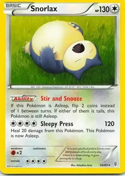 Snorlax 58/83 Generations Rare NM Pokemon TCG - Image 3