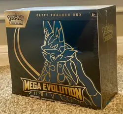 Pokemon TCG Mega Evolution Lucario ETB Elite Trainer Box - New Sealed - Image 1