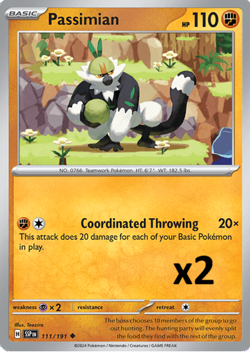 Pokemon TCG-Passimian x2 Playset Surging Sparks 111/191 NM - Image 1