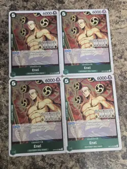 One Piece TCG 4x Enel OP10-025 NM Foil Judge Promo *SHIPS NOW* - Image 1