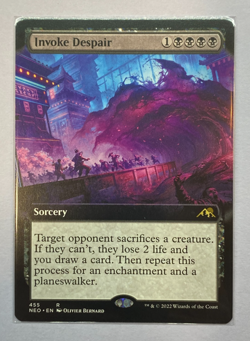 MTG - Kamigawa: Neon Dynasty - Invoke Despair - Extended Art - NM - Image 1