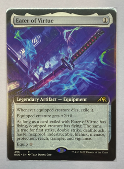 MTG - Kamigawa: Neon Dynasty - Eater of Virtue - Extended Art - NM - Image 1