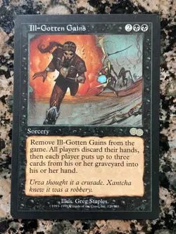 MTG Ill-Gotten Gains x1 Urza's Saga NM Magic the Gathering - Image 1