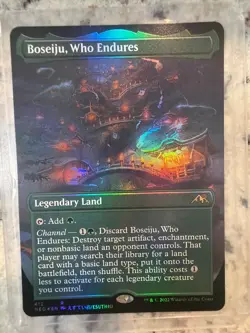 Boseiju, Who Endures (Borderless) Kamigawa: Neon Dynasty Foil - Image 1