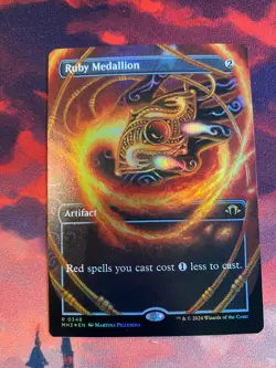 MTG Modern Horizons 3 Ruby Medallion Borderless Foil - Image 1