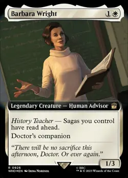 MTG Barbara Wright - Surge Foil - Extended Art, Doctor Who, Lightly Played, Engl - Image 1