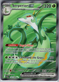 Serperior ex 156/086 SV: Black Bolt - Pokemon Card - NM - Image 1
