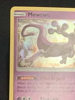 Pokemon TCG Mewtwo SM214 Hidden Fates Pin Collection Black Star Promo MP - Image 3