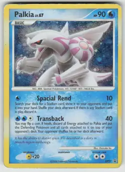 Palkia DP27 Holo Promo Diamond and Pearl Promos Pokemon Holo Damaged - Image 1