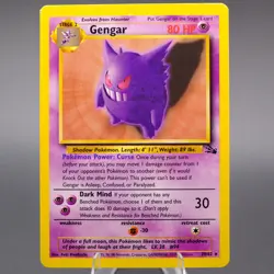Gengar (20) 20/62 Rare Fossil Pokemon TCG LP - Image 1